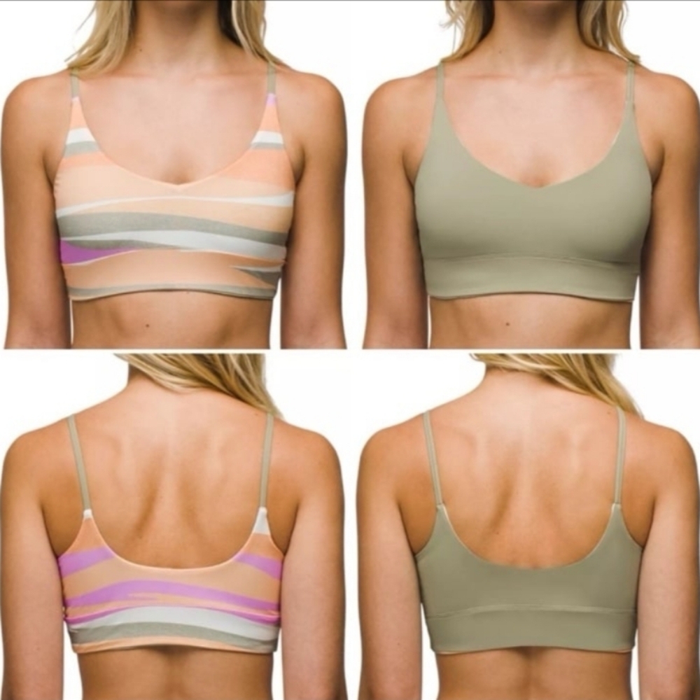 Prana Willow Falls Reversible Bikini Top In Waves Print